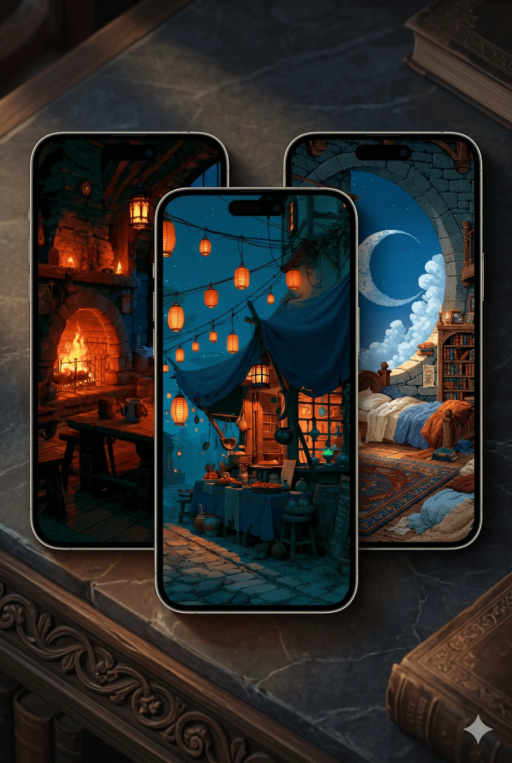 Cozy places wallpaper pack preview